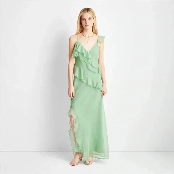 NWT Women's Ruffle Ankle Length Dress - Future Collective  Jenee Naylor - Picture 1 of 4
